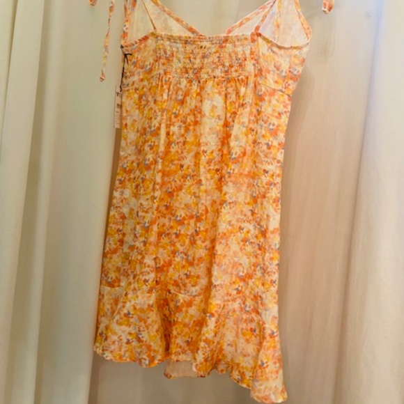 Bella Dahl Tie-Strap Peach Floral Summer Dress Womens Size Small - Picture 5 of 5